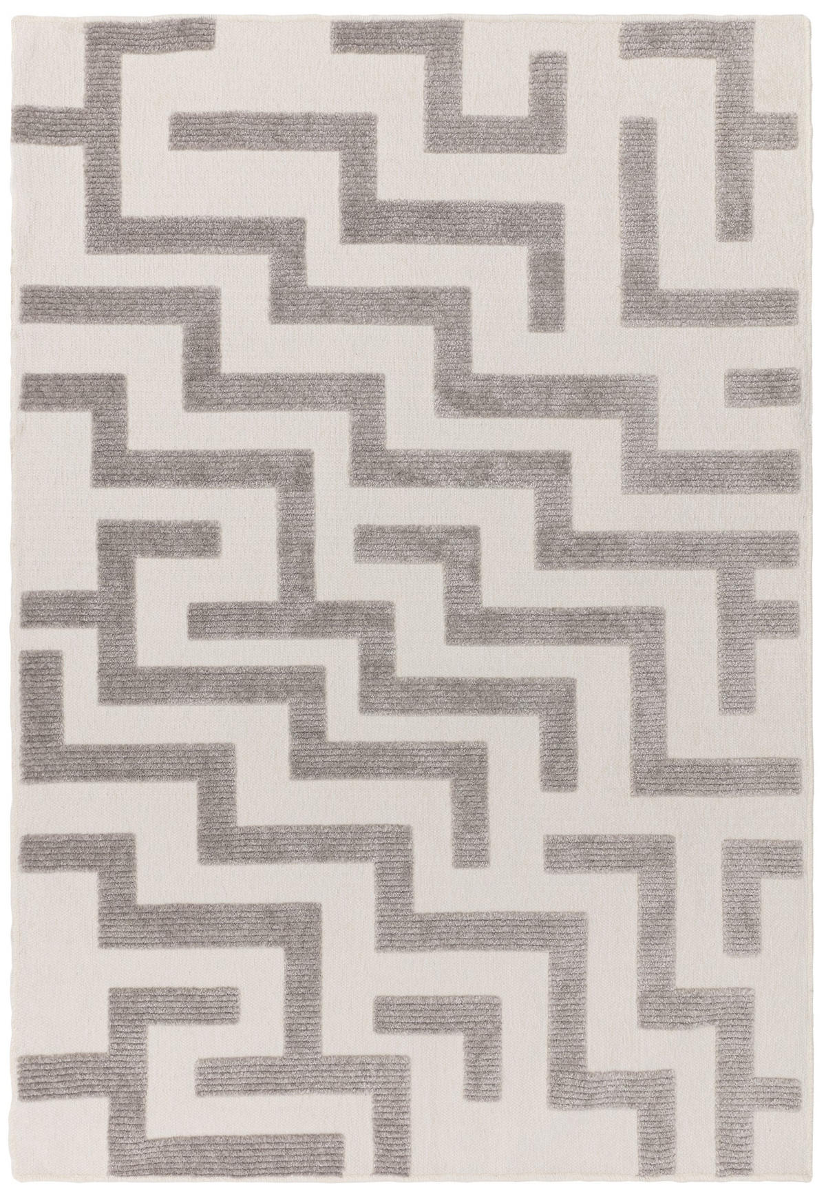 TEPPICH Flachgewebe LOCH Grau 120 x 170 cm - Grau, Textil (120/170cm) - Novatrend