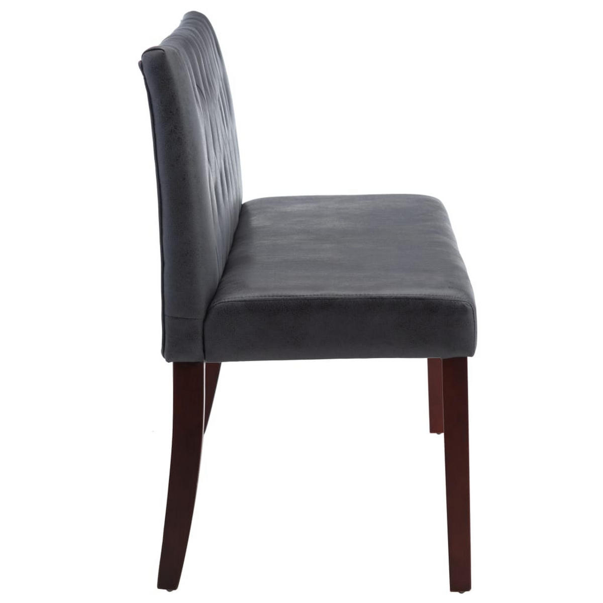 SITZBANK Mauri 148,5 cm Grau Wildleder-Optik - Grau, Textil (148.5/84.5/52cm) - DELUKE