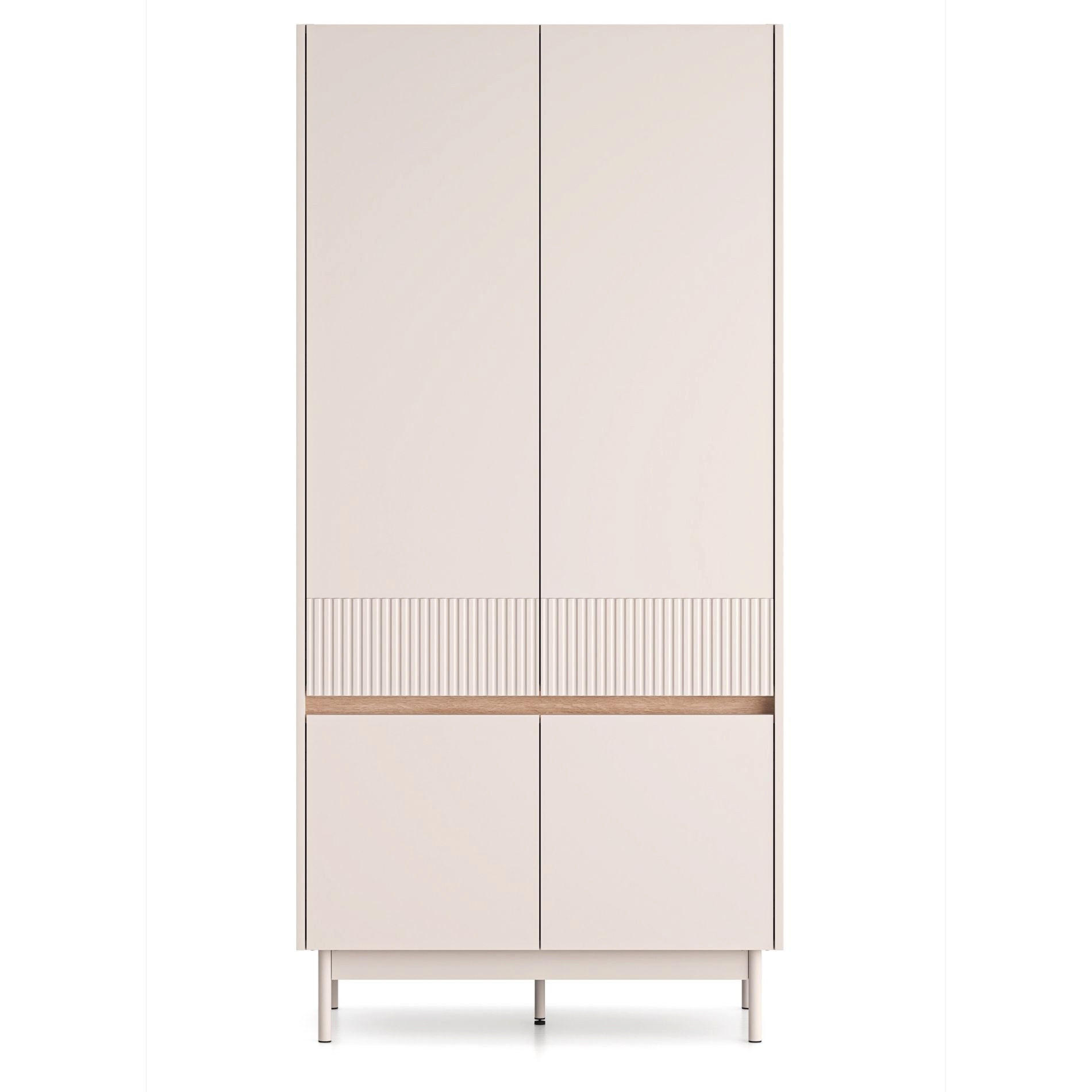 Selsey ŠATNÍ SKŘÍŇ Dunea kašmírově šedá / dekor dubového dřeva, 92 cm