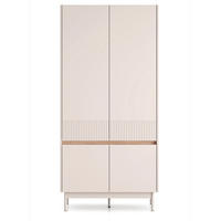 KLEIDERSCHRANK Dunea Kaschmirgrau/Eichenholzoptik 92 cm - Taupe/Beige, Holzwerkstoff (92/193/53cm) - Selsey