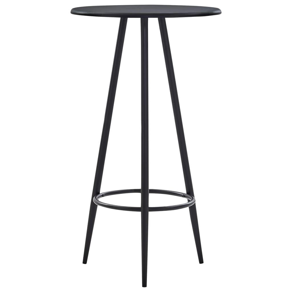 vidaXL Bartisch Schwarz 60x107.5x60 cm