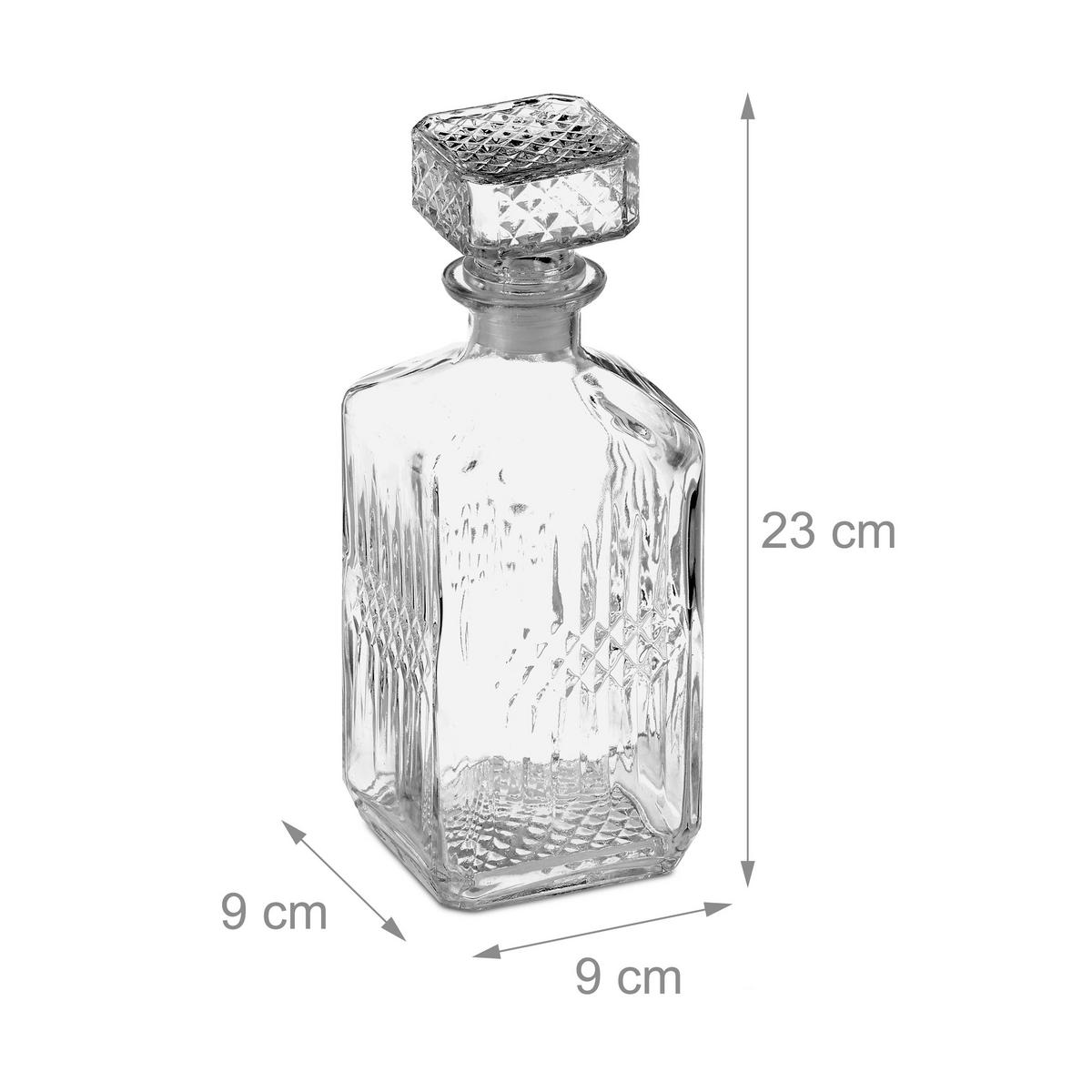 KARAFA na whisky - priehľadné, sklo (0.9L) - Relaxdays