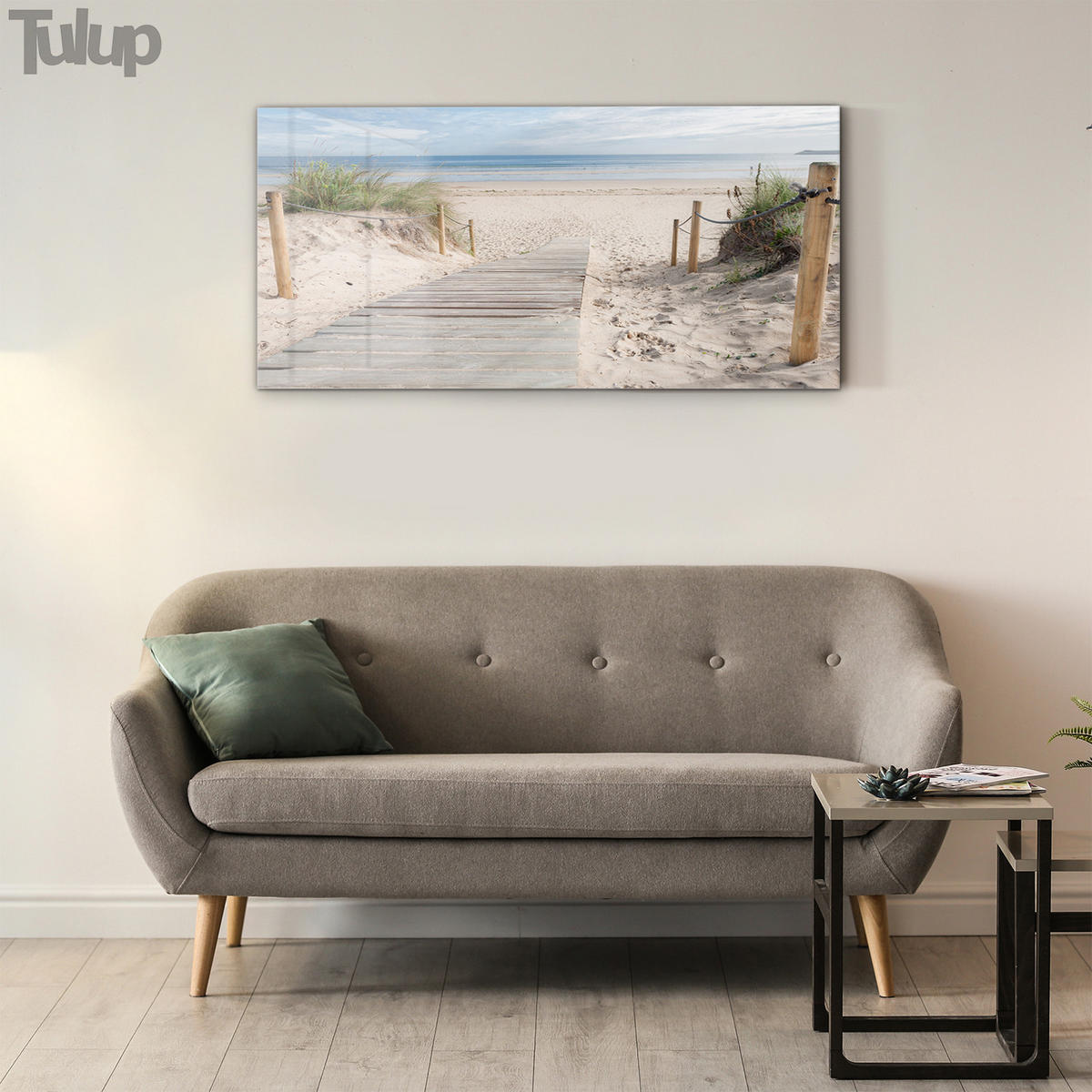 GLASBILD 100x50 cm Meer - Schwarz, Glas (100/50cm) - TULUP