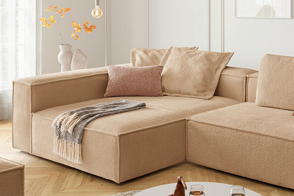 ECKSOFA CARMO Braun Flachgewebe - Dunkelbraun/Schwarz, Kunststoff/Textil (306/191cm) - KAWOLA