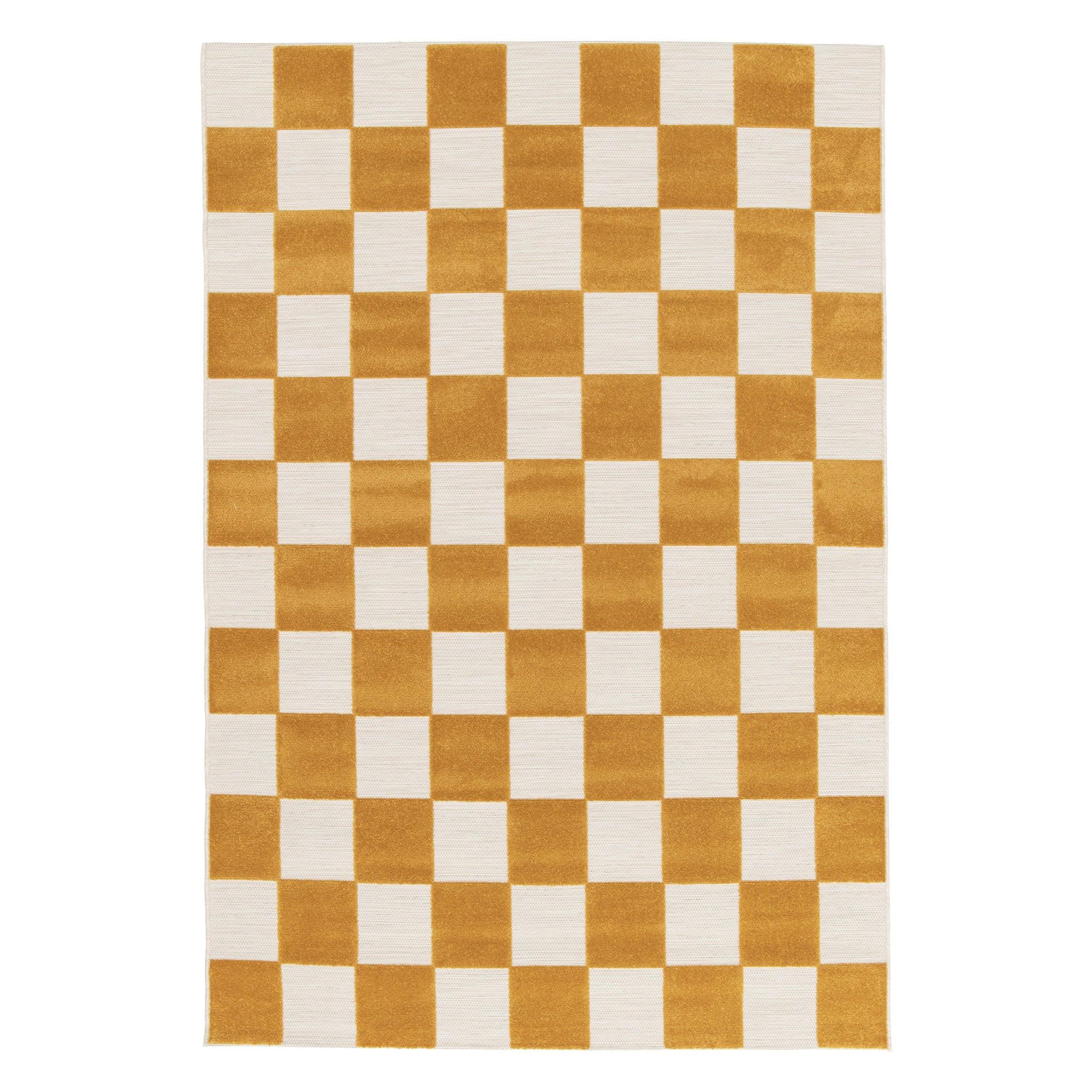 TEPPICH für Innen und Außen mit Skulptureffekt gelb - Gelb, Textil (120/170cm) - AFK Living