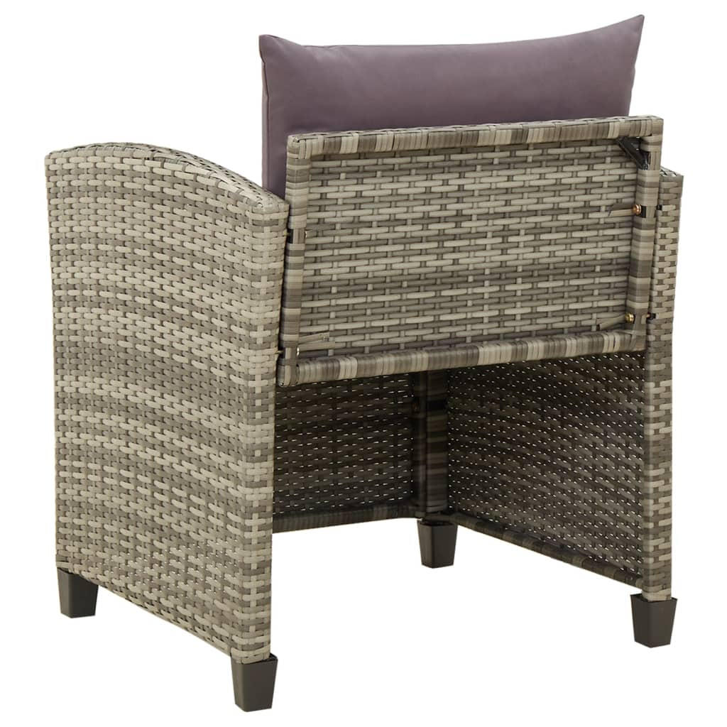 furnicato Gartenstuhl Grau 64x71.5x61.5 cm
