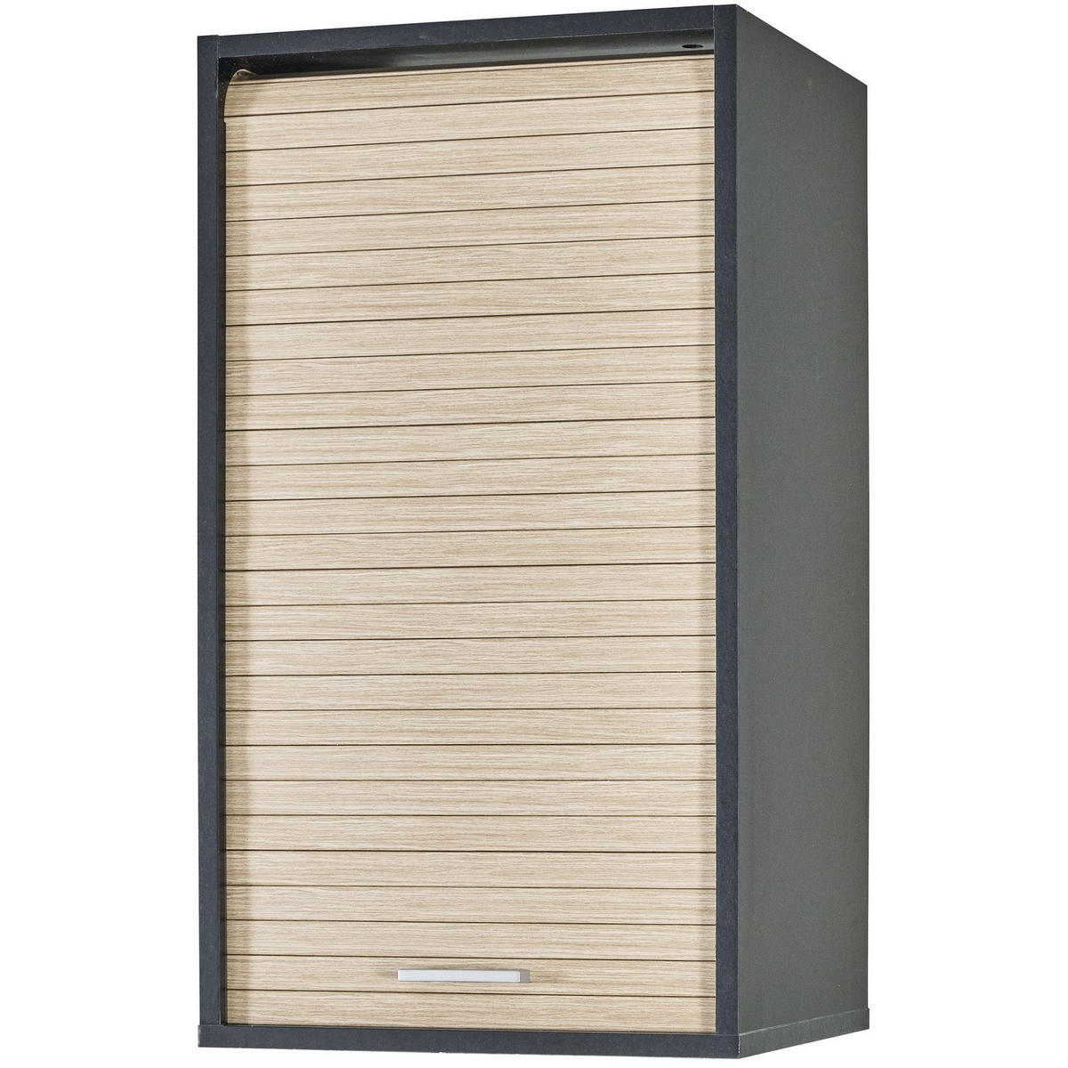 KÜCHENOBERSCHRANK mit Rolladentür 35/40/72cm - Schwarz, Holzwerkstoff (40/72/35cm) - Simmob