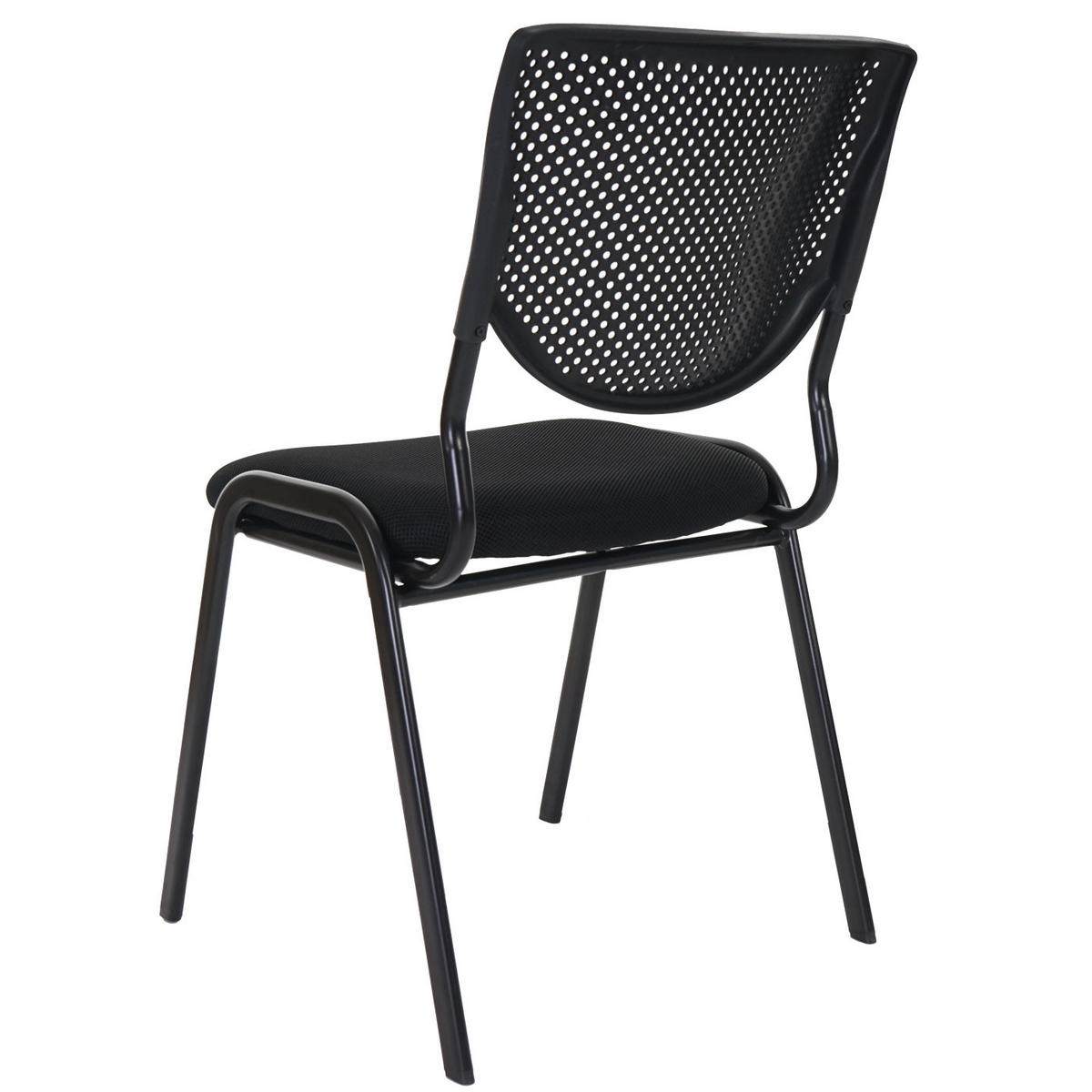 BESUCHERSTUHL Schwarz 4er-Set - Schwarz, Textil (49/83/58cm) - MCW