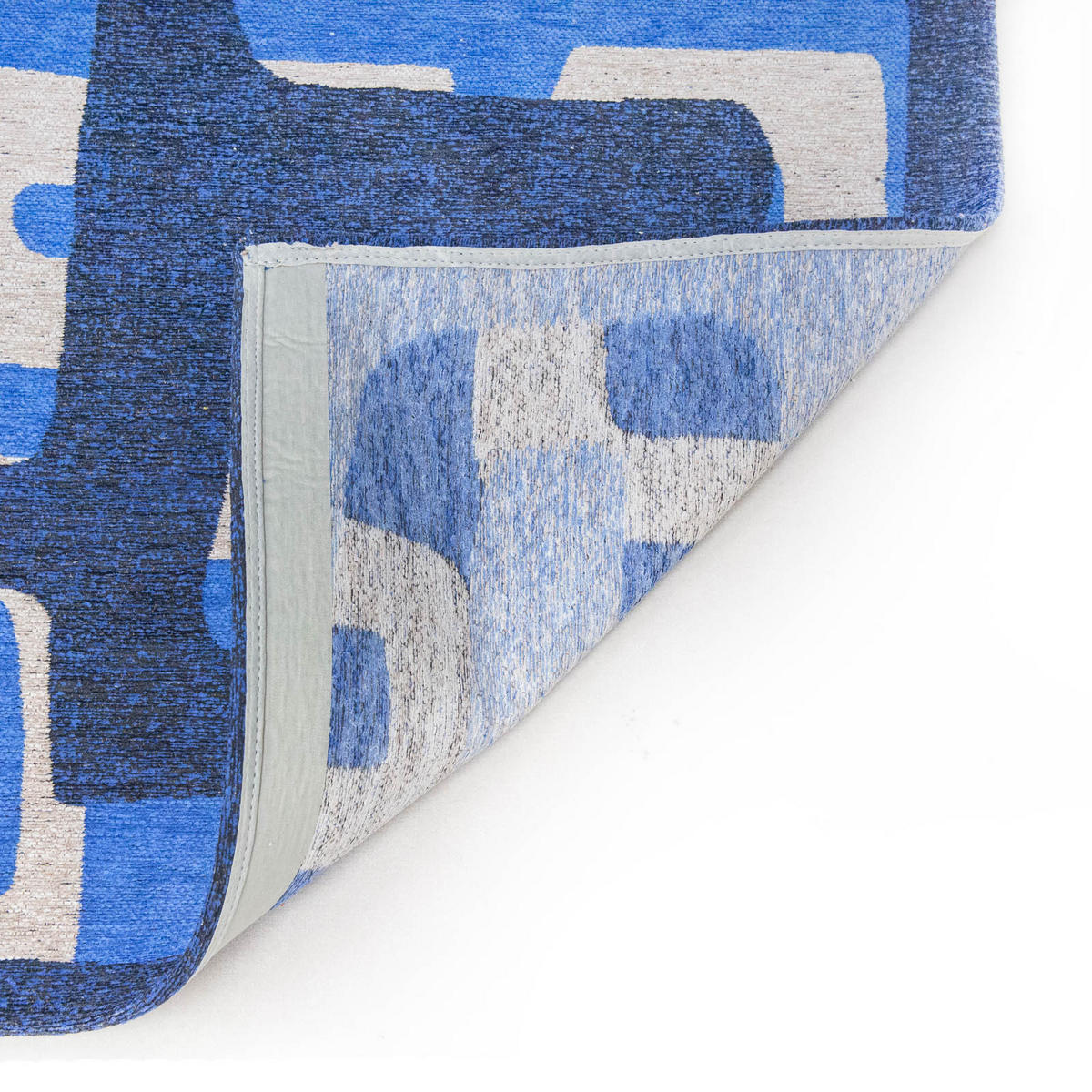 TEPPICH Ultramarine Craft Kuba 240/340 cm - Blau, Naturmaterialien/Textil (240/340cm) - Louis De Poortere
