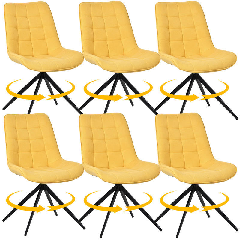 Homavo Esszimmerstuhl-Set Gelb 53x85.5x62 cm
