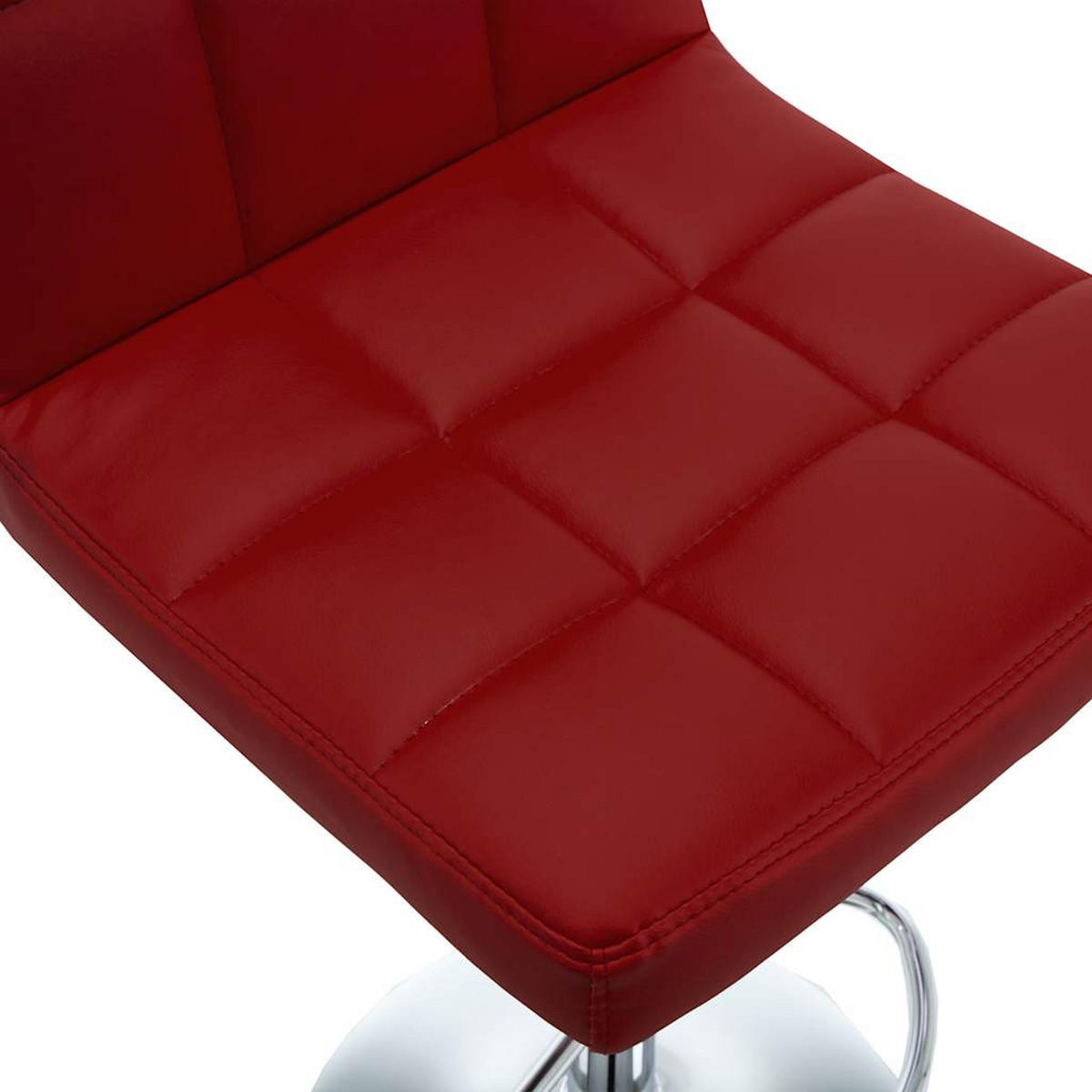 BARHOCKER 2er set Weinrot Kunstleder - Weinrot, Leder (47/114/40cm) - vidaXL