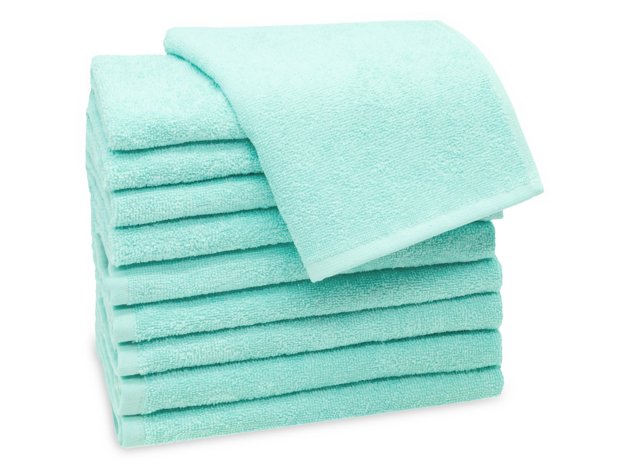 GÄSTETÜCHER, 10er-Set, 30x50 cm, 100% Baumwolle, Grün - Grün, Textil (30/50cm) - Zollner