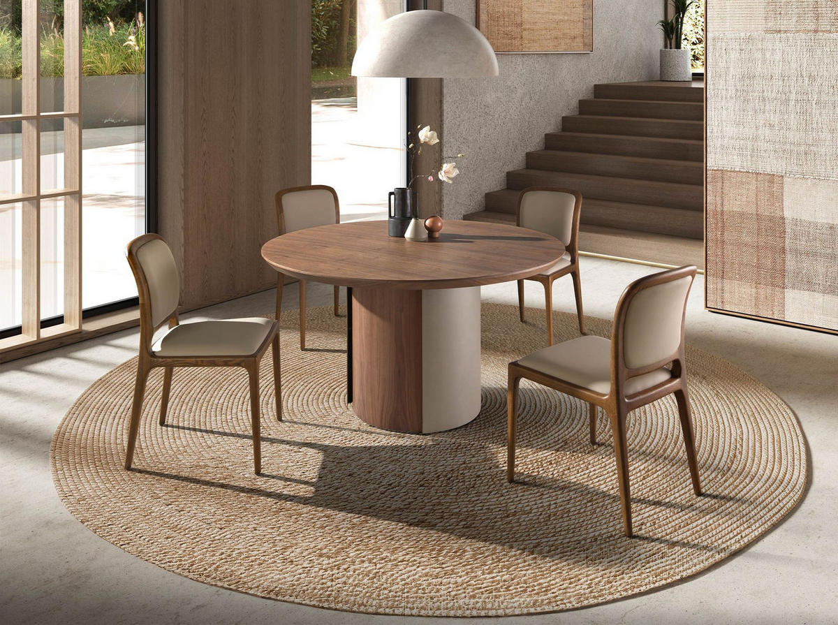 ESSTISCH runde Sand Walnuss 140/140/76 cm - Walnussfarben, Holz (140/140/76cm) - ANGEL CERDA