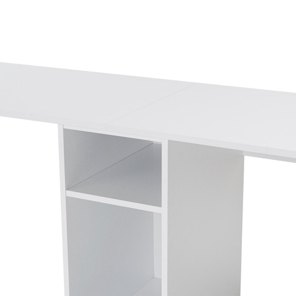 DOPPELSCHREIBTISCH - twin 240/60/74 cm - Weiß, Holzwerkstoff (240/60/74cm) - Calicosy