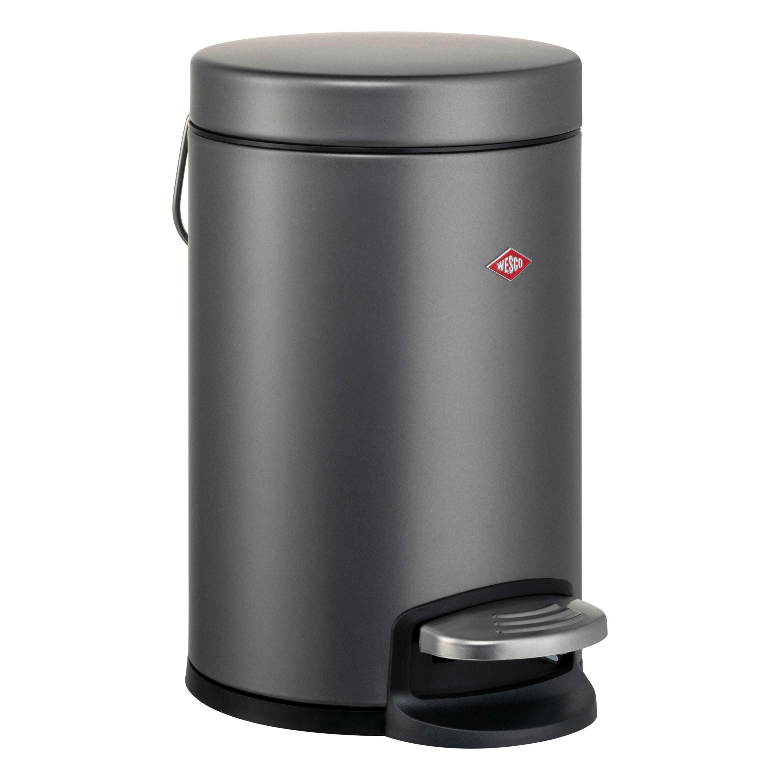 KOSMETIKEIMER 113 Graphit matt - Grau, Metall (17/26.5/17cm) - Wesco