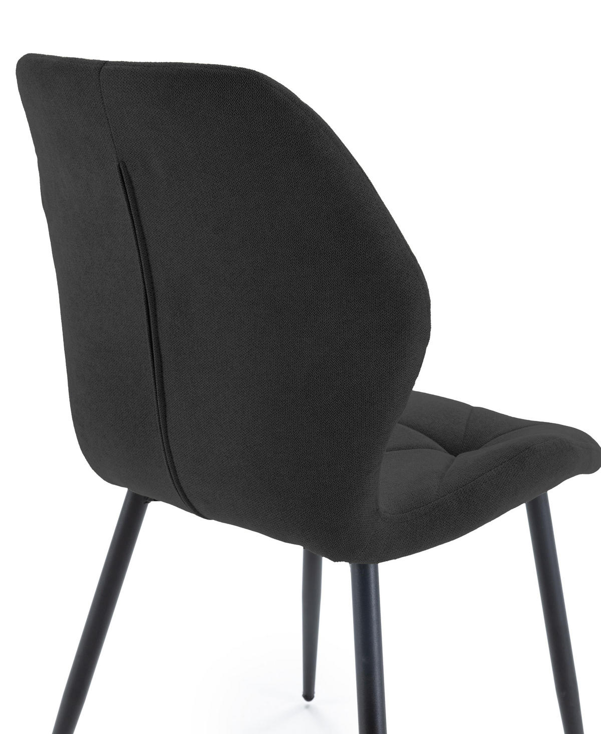 ESSZIMMERSTUHL Luna Schwarz 47/57/48 cm 4er-Set - Schwarz, Textil (57/48/47cm) - Calicosy