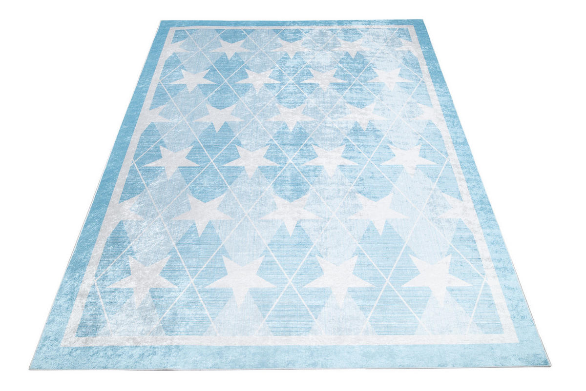 TEPPICH EMMA Blau 160/230 cm - Blau, Kunststoff (160/230cm) - Tapiso