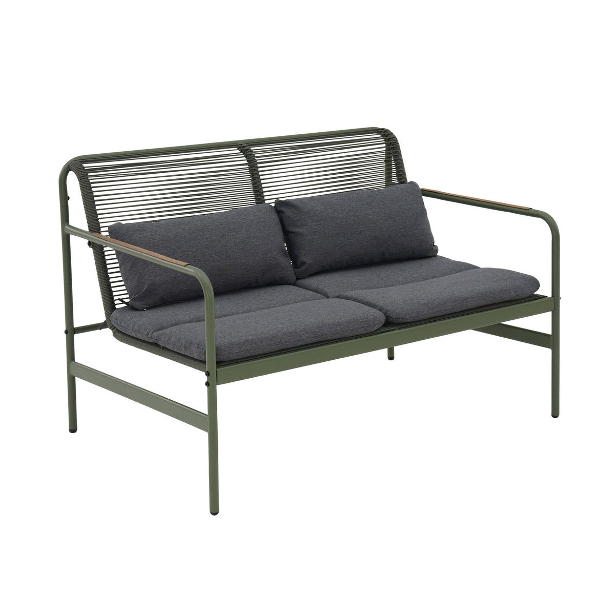 GARTENMÖBEL 4-Sitzer, Grün - Grün, Textil - Oviala