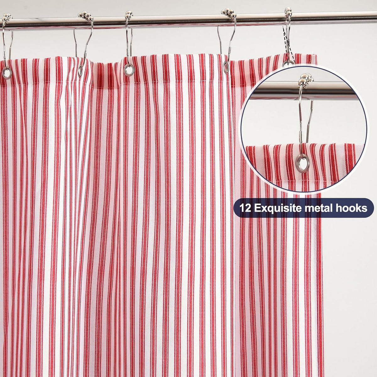 DUSCHVORHANG – Rot (180 × 180 cm) - Hellrot, Textil (180/180cm)