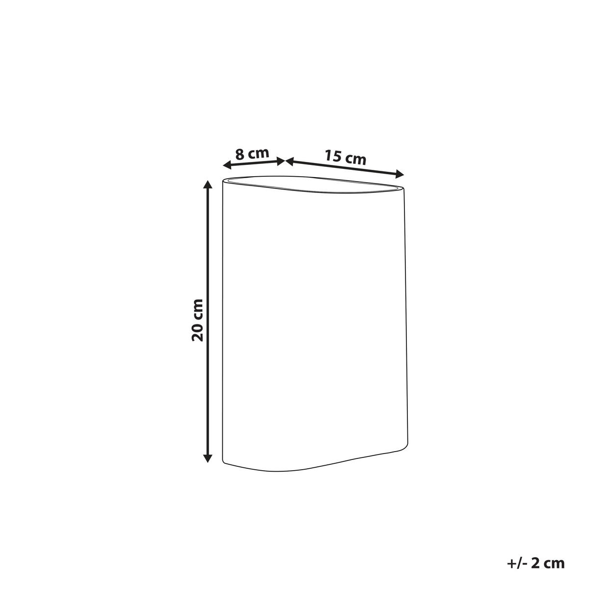 BLUMENVASE Glas grau Mitata - Grau, Glas (20cm) - Beliani