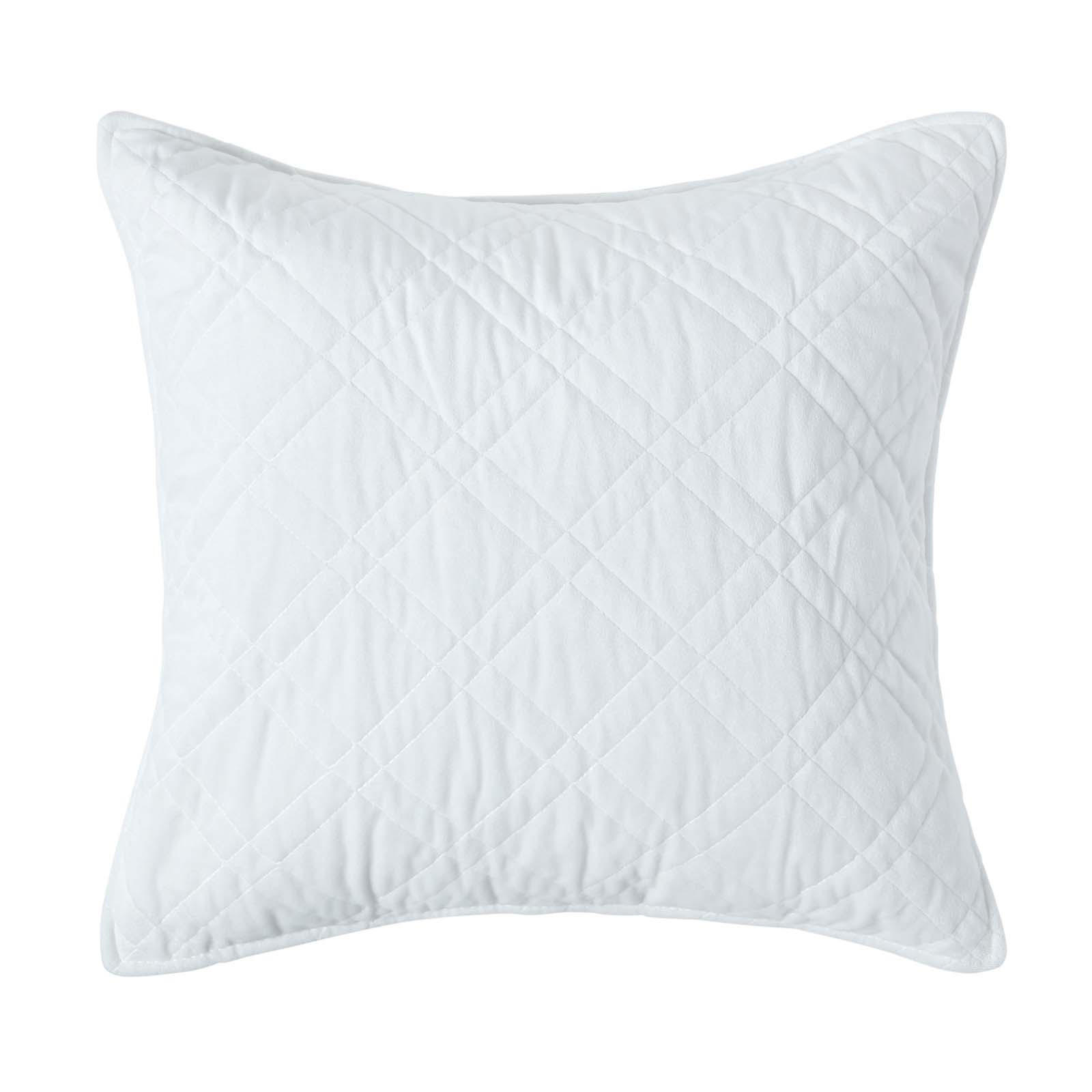 KISSENHÜLLE Samt gesteppt, Paragon Diamond 45/45 cm - Creme, Textil (45/45cm) - Homescapes