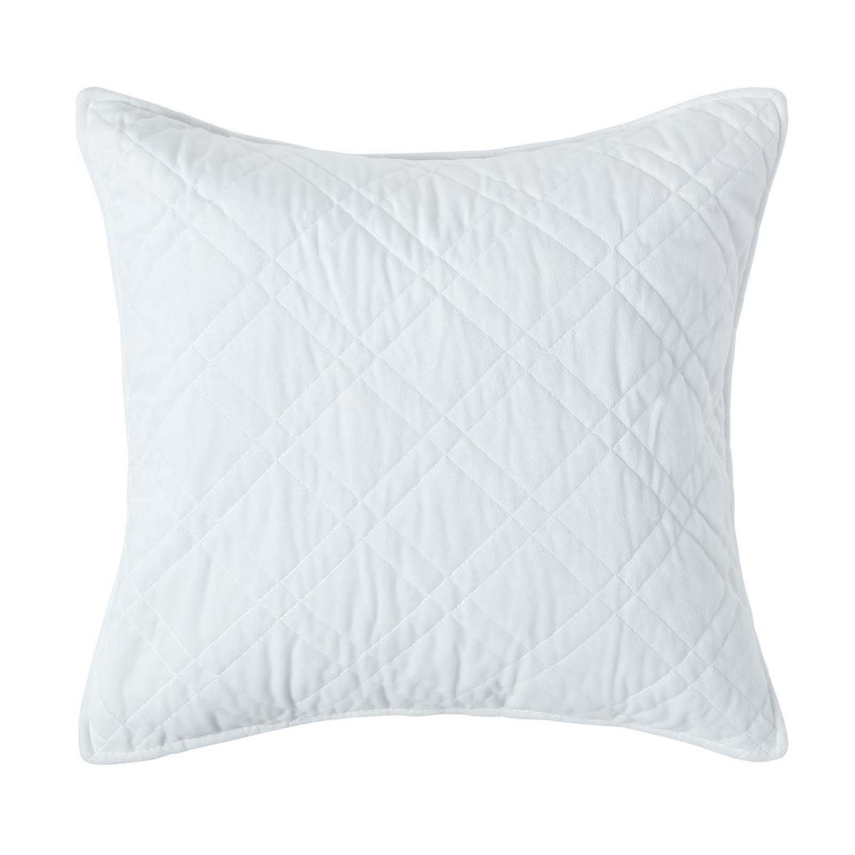 KISSENHÜLLE Samt gesteppt, Paragon Diamond 45/45 cm - Creme, Textil (45/45cm) - Homescapes