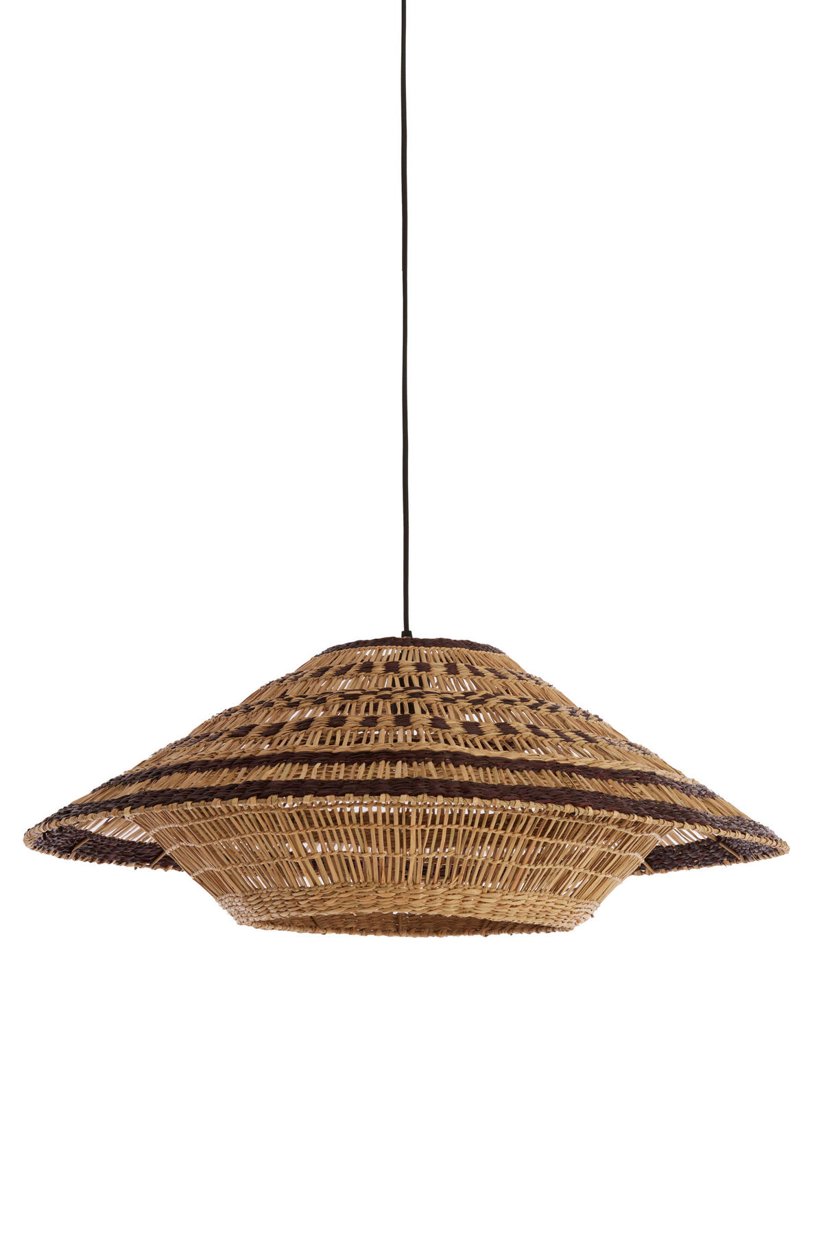 HÄNGELAMPE - Braun - 80/80/30 cm - Braun, Naturmaterialien (80/80/30cm) - Light & Living