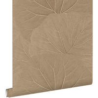 TAPETE Blätter 53 cm x 10.05 m - Beige, Papier (53/1000cm) - ESTAhome