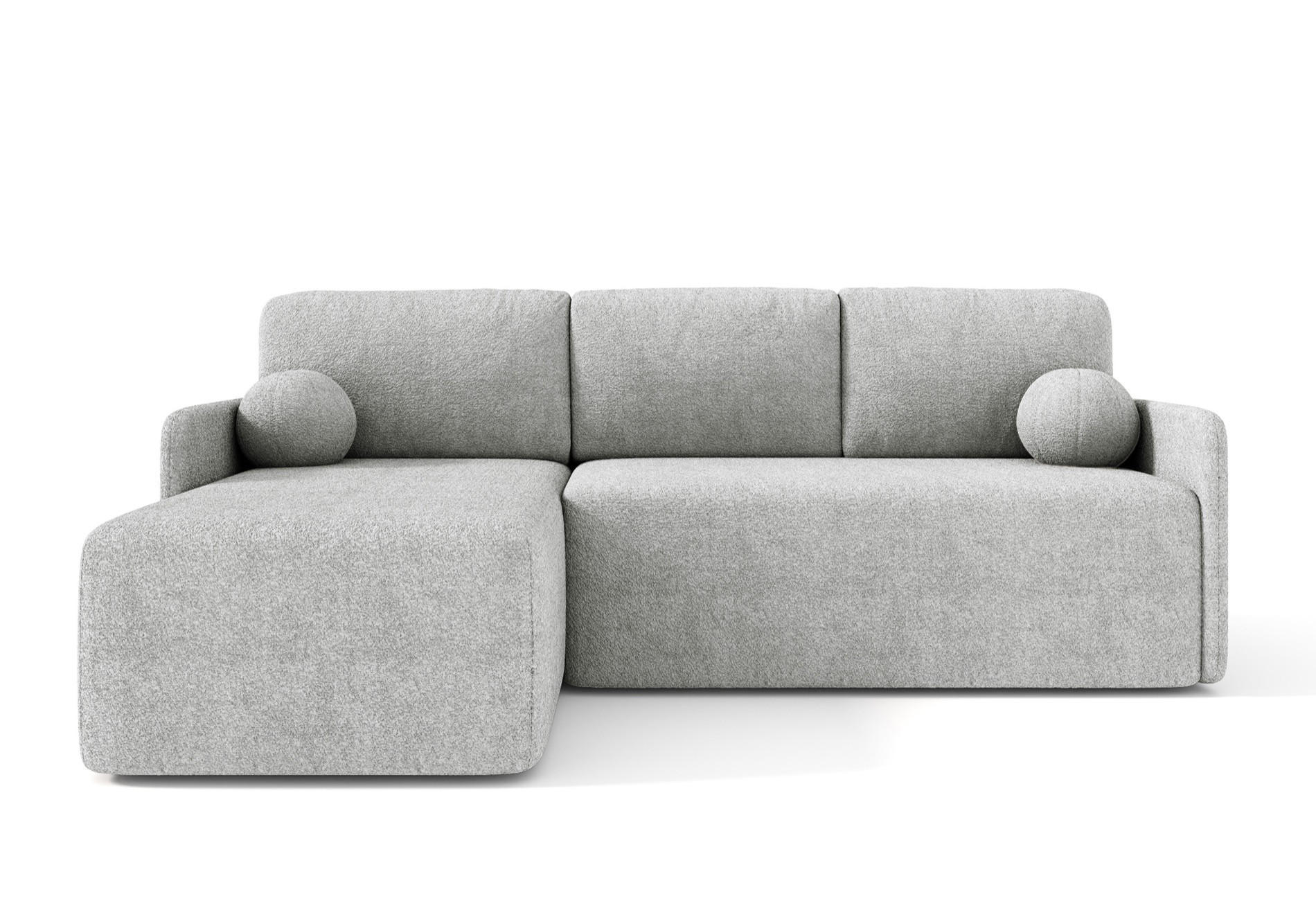 ECKSOFA Bloom Grau Bouclé - Grau, Textil (212/142cm) - Selsey