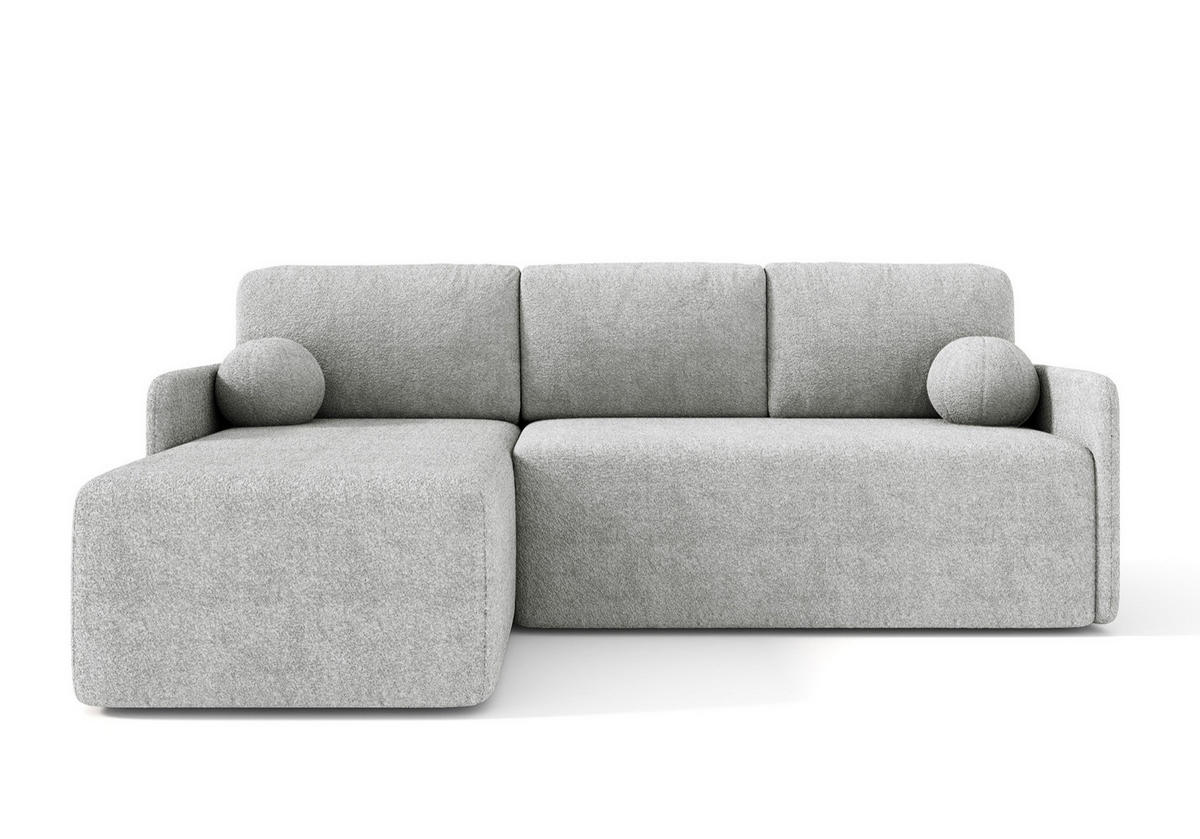ECKSOFA Bloom Grau Bouclé - Grau, Textil (212/142cm) - Selsey