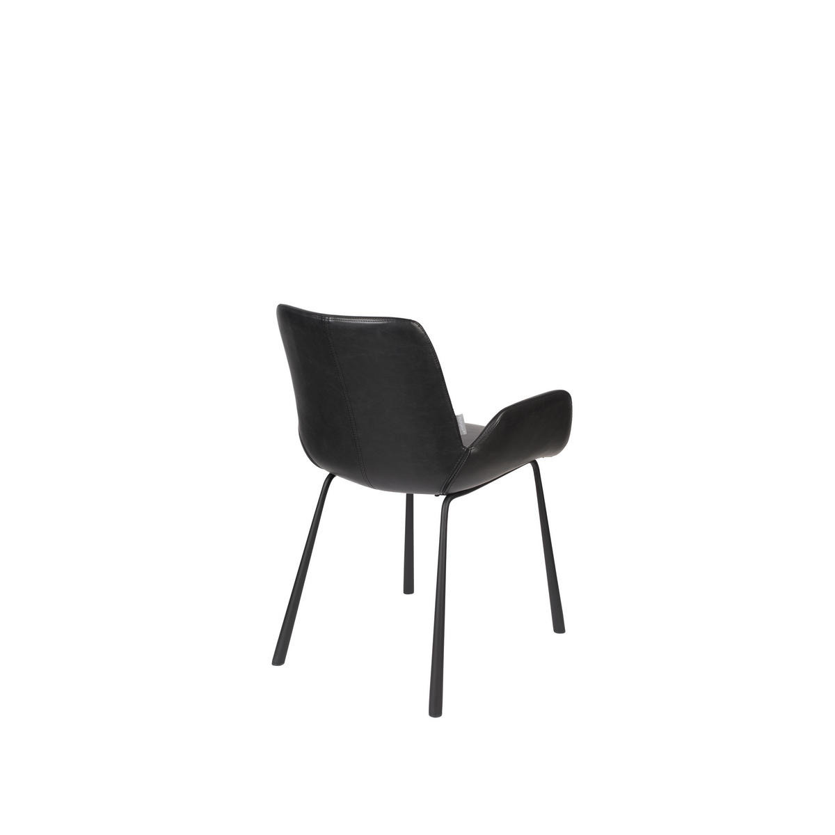 ESSZIMMERSTUHL Brit LL Schwarz - 2 er Set - Schwarz, Kunststoff (59/79/62cm) - Zuiver