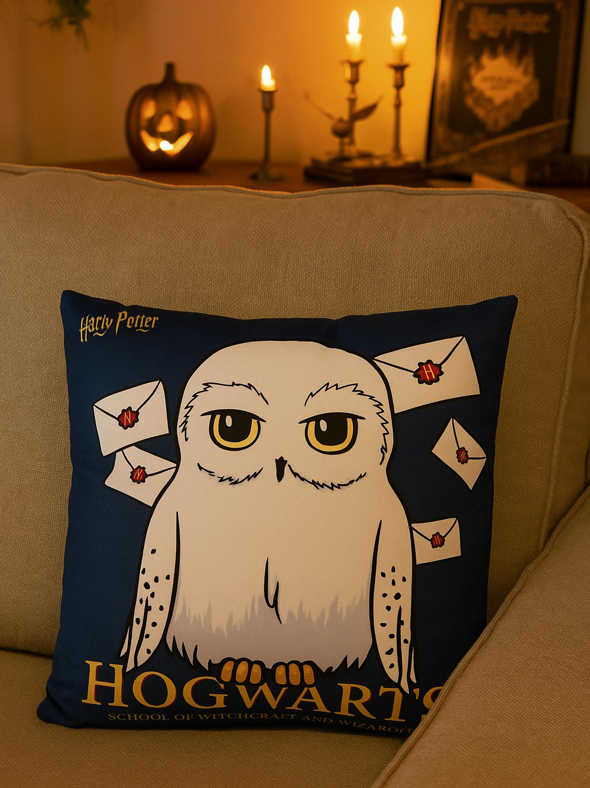 KINDERKISSEN Harry Potter Hedwig Blau 30x30 cm - Multicolor, Textil (30/30cm) - United Labels