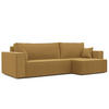 ECKSOFA mit Schlaffunktion und Bettkasten, Gelb - Gelb, Holzwerkstoff/Textil (145/276cm) - Idohome