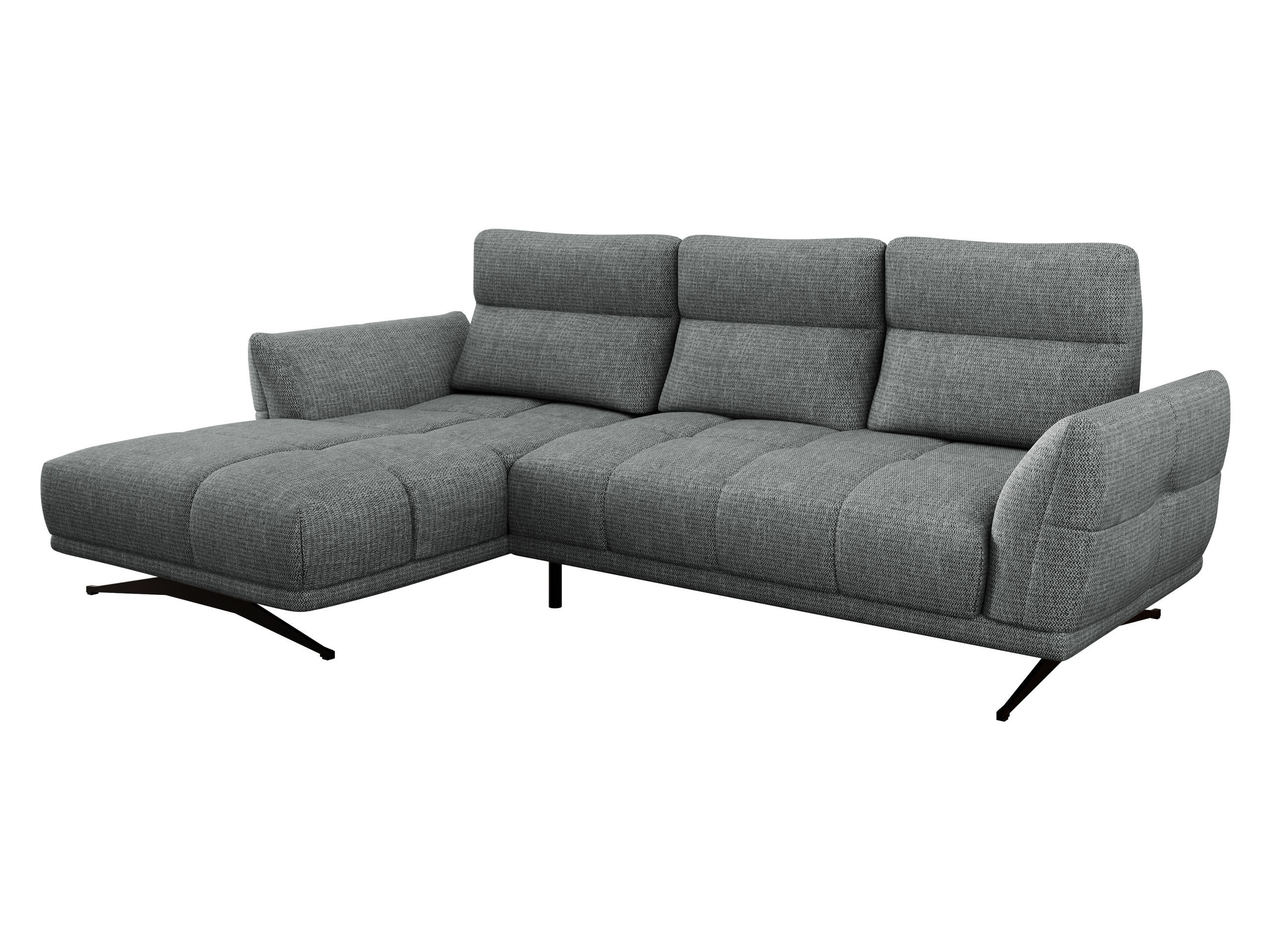 ECKSOFA Giovanni Z LCH, Seite: Links LC-2R - Schwarz/Grau, Holz/Textil (298/195cm) - MIRJAN24