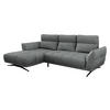 ECKSOFA Giovanni Z LCH, Seite: Links LC-2R - Schwarz/Grau, Holz/Textil (298/195cm) - MIRJAN24