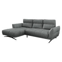 ECKSOFA Giovanni Z LCH, Seite: Links LC-2R - Schwarz/Grau, Holz/Textil (298/195cm) - MIRJAN24