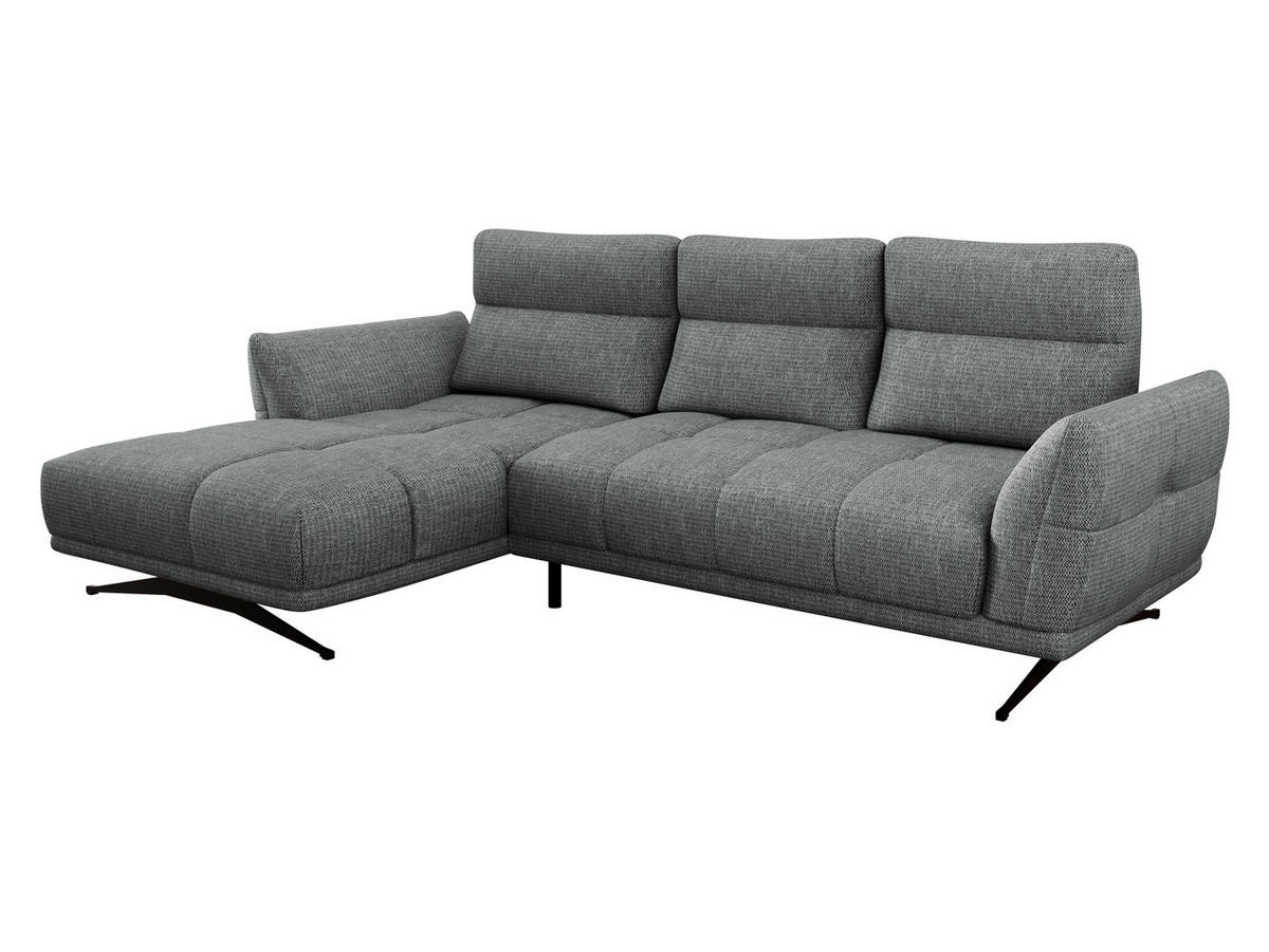 ECKSOFA Giovanni Z LCH, Seite: Links LC-2R - Schwarz/Grau, Holz/Textil (298/195cm) - MIRJAN24