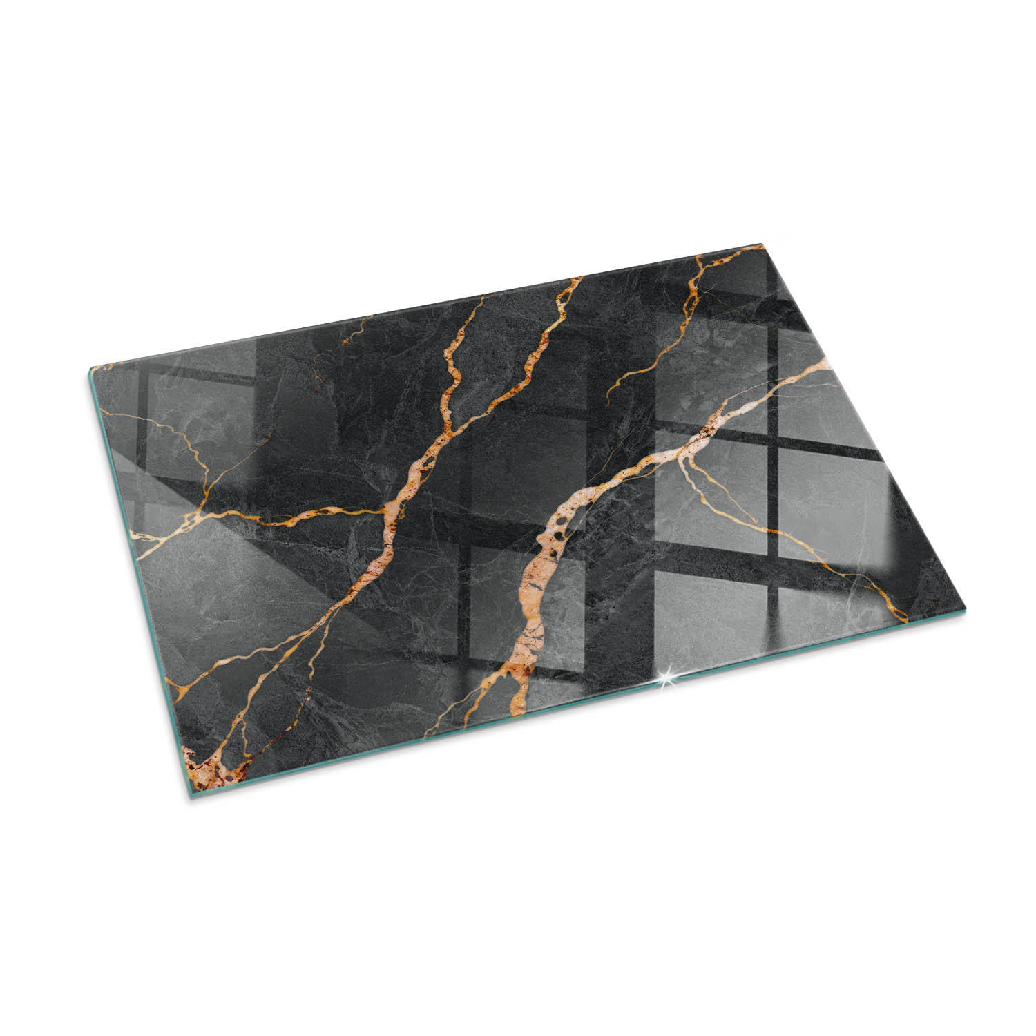 ArtPrintCave Glasplatte Schwarz 100x70x0.4 cm