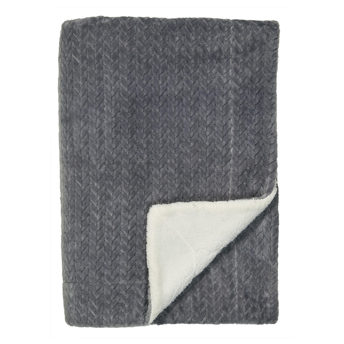 SHERPA-DECKE Elsa - 150 x 200 cm - Dunkelgrau - Dunkelgrau, Textil (150/200cm) - SCHIESSER