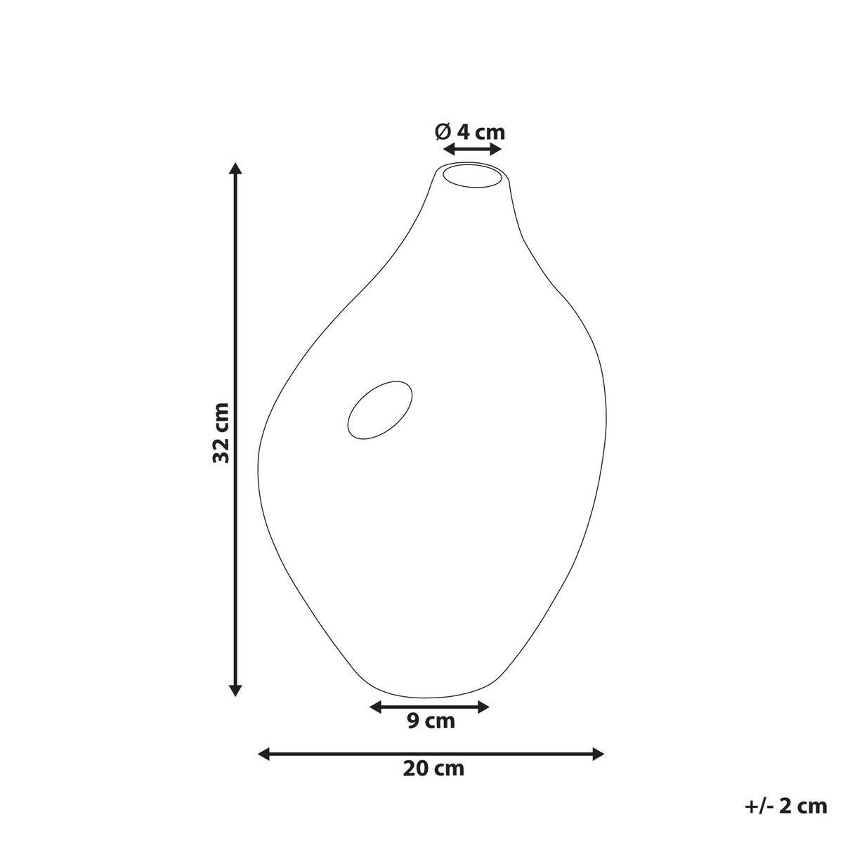 BLUMENVASE Porzellan weiß Komotini - Weiß, Keramik (32cm) - Beliani