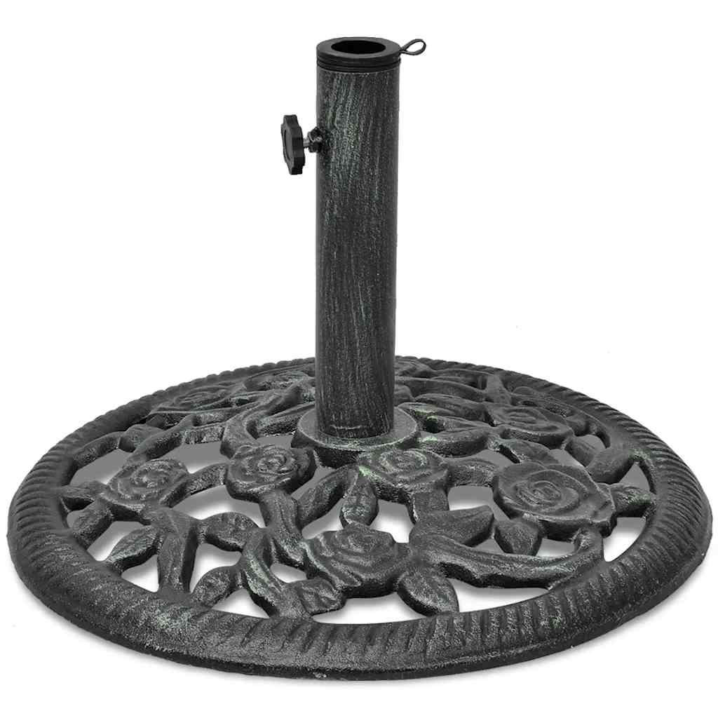 SONNENSCHIRMSTÄNDER Gusseisen 12 Kg 48 Cm - Schwarz, Metall (48/48cm) - vidaXL