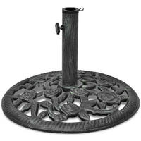 SONNENSCHIRMSTÄNDER Gusseisen 12 Kg 48 Cm - Schwarz, Metall (48/48cm) - vidaXL