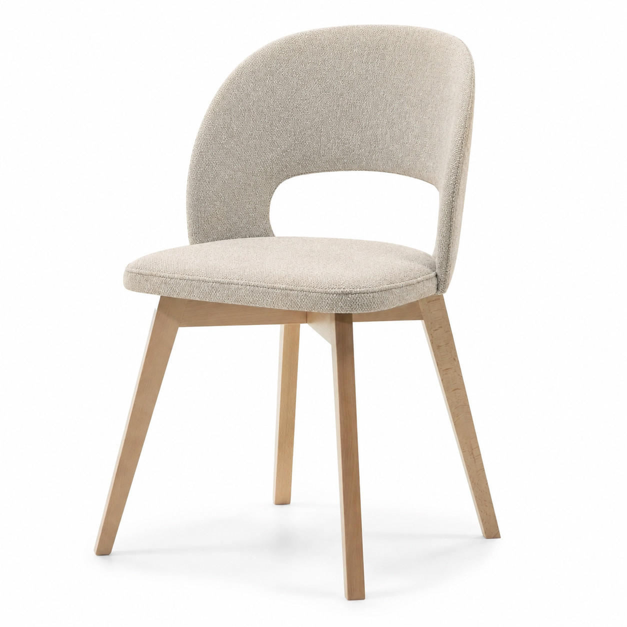 STUHL Monica 85 × 50 × 45 cm, beige, braun - Beige/Braun, Metall (50/85/45cm) - Margaret Hadas24