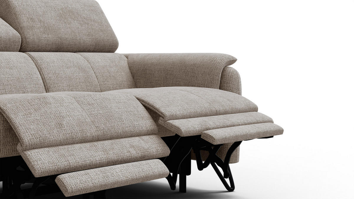 RELAXSOFA RODEN 2-Sitzer, beige - Beige, Holz/Textil (152/82/103cm) - Courtois Laville