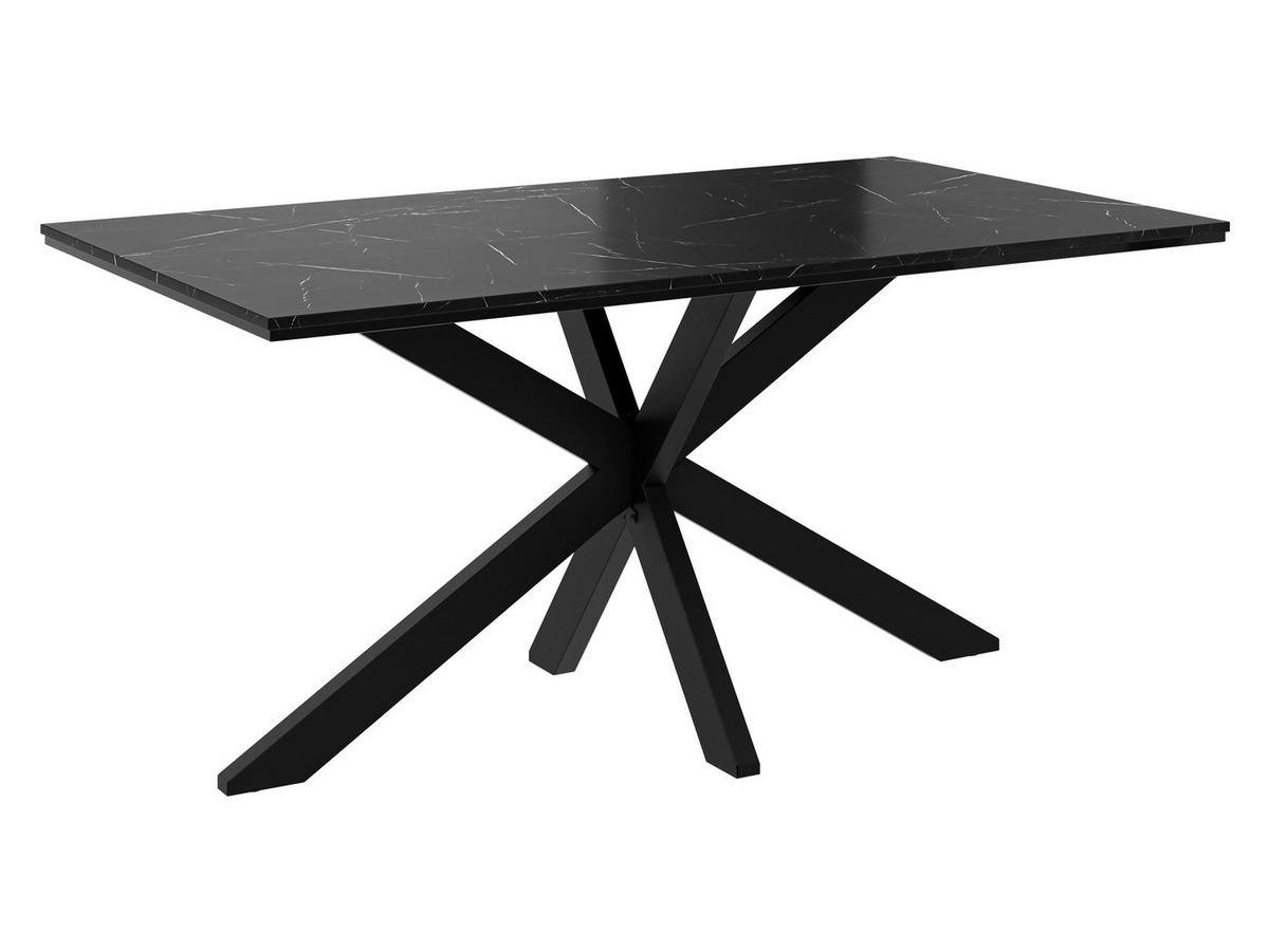 ESSTISCH Wero - Schwarz, Holzwerkstoff/Metall (90/160/74cm) - MIRJAN24
