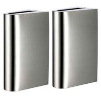 LED AUSSEN-WANDLAMPE Edelstahl Silber - Silberfarben, Glas (20/7.5/11cm)