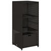 GARTENSCHRANK Schwarz 50x55x115 cm Poly Rattan - Schwarz, Kunststoff (50/115/55cm) - furnicato