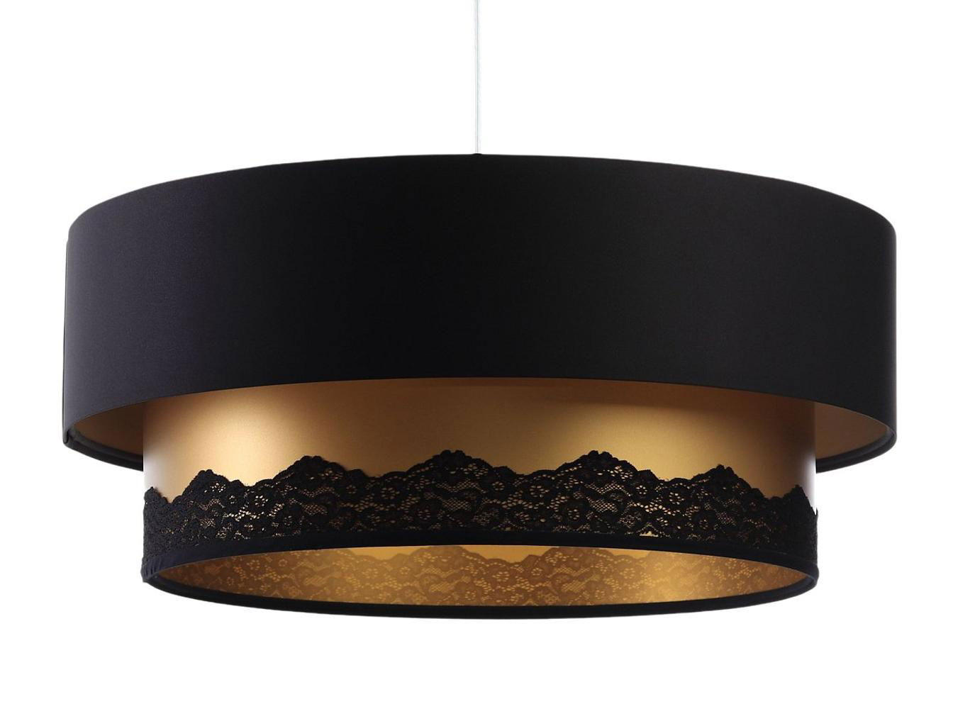 HÄNGELEUCHTE Gold 50/20 cm - Goldfarben/Schwarz, Kunststoff (50/1/20cm) - ONZENO