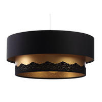 HÄNGELEUCHTE Gold 50/20 cm - Goldfarben/Schwarz, Kunststoff (50/1/20cm) - ONZENO