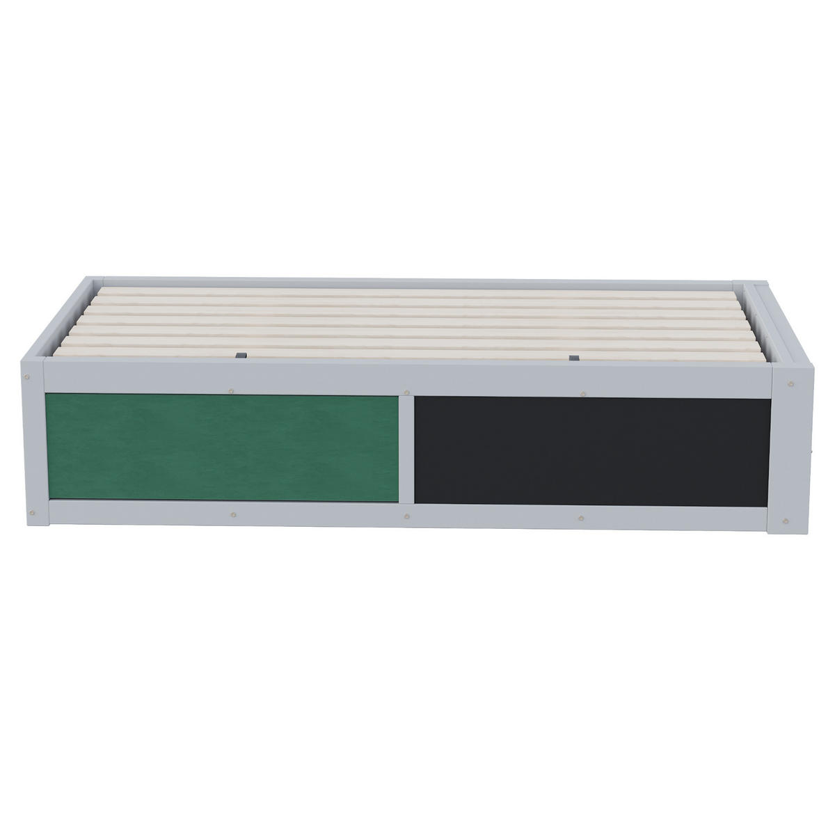 KINDERBETT mit hydraulischem Stauraum 90x200 cm Holz Grau - Grau, Holzwerkstoff (90/200cm) - Beauniv